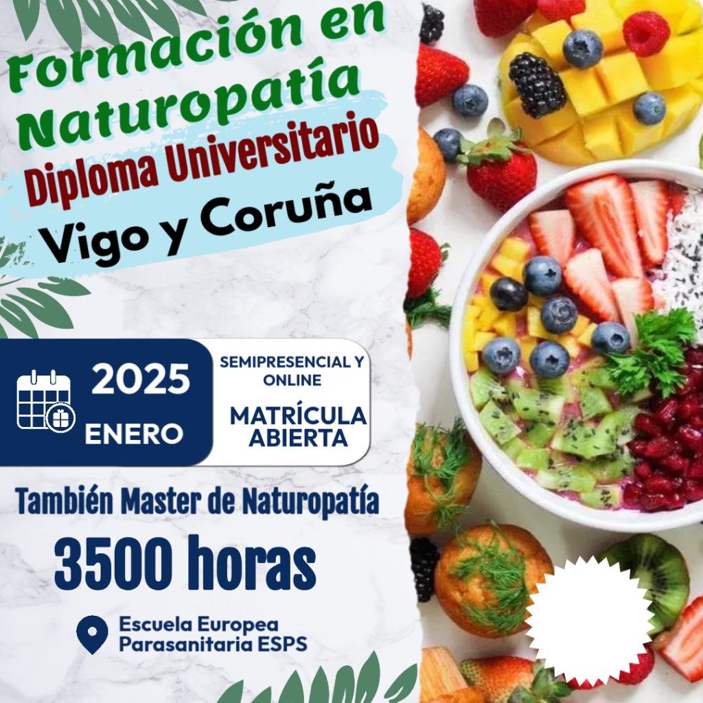 l curso de naturopatía en ESPS es tu mejor opción. Ya sea que residas en Vigo, A Coruña, Santiago, Pontevedra, o prefieras formarte online